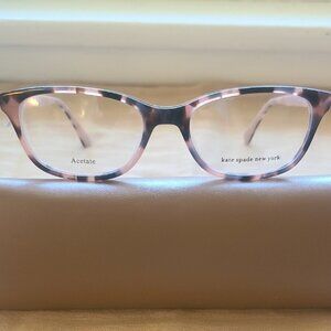 NEW  AUTHENTIC KATE SPADE EYGLASSES MODEL HAZEN,  49-16-140, COLOR PINK-TORTOISE